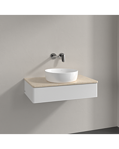 Villeroy und Boch Antao Waschtisch-Unterschrank K08113GF 80x19x50cm, Waschbeckenplattenfarbe botticino, glossy white lacquer