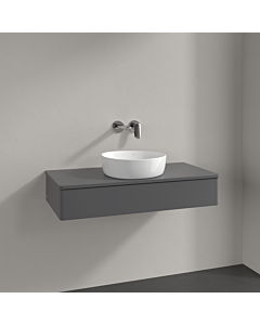 Villeroy und Boch Antao Waschtisch-Unterschrank K09010GK 100x19x50cm, Waschbeckenplattenfarbe Lack, anthracite matt lacquer