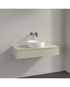Villeroy und Boch Antao Waschtisch-Unterschrank K09010HJ 100x19x50cm, Waschbeckenplattenfarbe Lack, silk grey matt lacquer