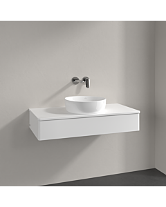 Villeroy und Boch Antao Waschtisch-Unterschrank K09010MT 100x19x50cm, Waschbeckenplattenfarbe Lack, white matt lacquer