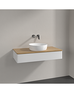 Villeroy und Boch Antao Waschtisch-Unterschrank K09011GF 100x19x50cm, Waschbeckenplattenfarbe honey oak, glossy white lacquer