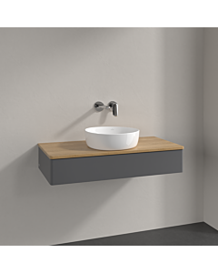 Villeroy und Boch Antao Waschtisch-Unterschrank K09011GK 100x19x50cm, Waschbeckenplattenfarbe honey oak, anthracite matt lacquer