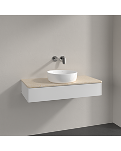 Villeroy und Boch Antao Waschtisch-Unterschrank K09013GF 100x19x50cm, Waschbeckenplattenfarbe botticino, glossy white lacquer
