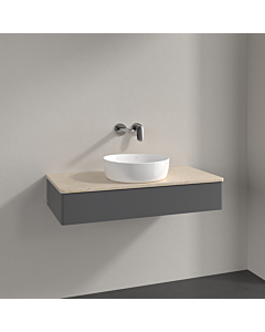 Villeroy und Boch Antao Waschtisch-Unterschrank K09013GK 100x19x50cm, Waschbeckenplattenfarbe botticino, anthracite matt lacquer