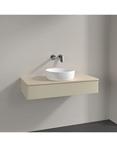 Villeroy und Boch Antao Waschtisch-Unterschrank K09013HJ 100x19x50cm, Waschbeckenplattenfarbe botticino, silk grey matt lacquer