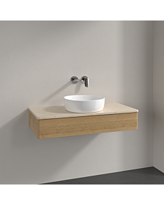 Villeroy und Boch Antao Waschtisch-Unterschrank K09013HN 100x19x50cm, Waschbeckenplattenfarbe botticino, honey oak