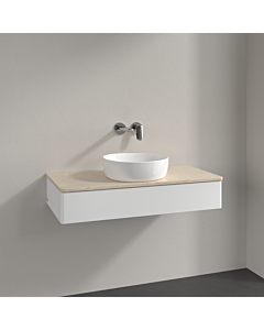Villeroy und Boch Antao Waschtisch-Unterschrank K09013MT 100x19x50cm, Waschbeckenplattenfarbe botticino, white matt lacquer