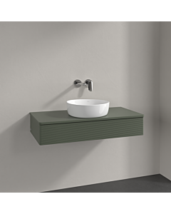 Villeroy und Boch Antao Waschtisch-Unterschrank K09110HL 100x19x50cm, Waschbeckenplattenfarbe Lack, leaf green matt lacquer