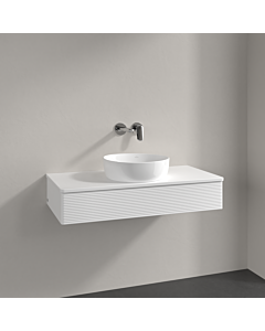 Villeroy und Boch Antao Waschtisch-Unterschrank K09110MT 100x19x50cm, Waschbeckenplattenfarbe Lack, white matt lacquer