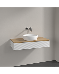 Villeroy und Boch Antao Waschtisch-Unterschrank K09111GF 100x19x50cm, Waschbeckenplattenfarbe honey oak, glossy white lacquer