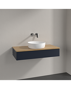 Villeroy und Boch Antao Waschtisch-Unterschrank K09111HG 100x19x50cm, Waschbeckenplattenfarbe honey oak, midnight blue matt lacquer