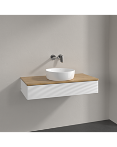 Villeroy und Boch Antao Waschtisch-Unterschrank K09111MT 100x19x50cm, Waschbeckenplattenfarbe honey oak, white matt lacquer