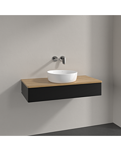 Villeroy und Boch Antao Waschtisch-Unterschrank K09111PD 100x19x50cm, Waschbeckenplattenfarbe honey oak, black matt lacquer
