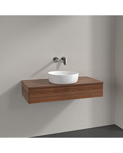 Villeroy und Boch Antao Waschtisch-Unterschrank K09112HM 100x19x50cm, Waschbeckenplattenfarbe warm walnut, warm walnut