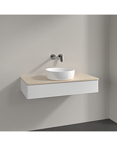 Villeroy und Boch Antao Waschtisch-Unterschrank K09113GF 100x19x50cm, Waschbeckenplattenfarbe botticino, glossy white lacquer