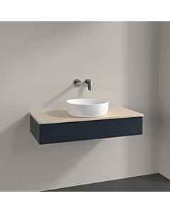 Villeroy und Boch Antao Waschtisch-Unterschrank K09113HG 100x19x50cm, Waschbeckenplattenfarbe botticino, midnight blue matt lacquer