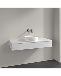 Meuble vasque Villeroy &amp; Boch Antao K10010GF 120 x 19 x 50 cm, couleur du plan vasque : laque blanche brillante