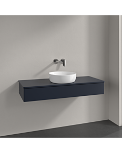Villeroy &amp; Boch Antao vanity unit K10010HG 120x19x50cm, washbasin top color lacquer, midnight blue matt lacquer