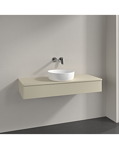 Meuble vasque Villeroy &amp; Boch Antao K10010HJ 120 x 19 x 50 cm, coloris du plan vasque : laque mate gris soie
