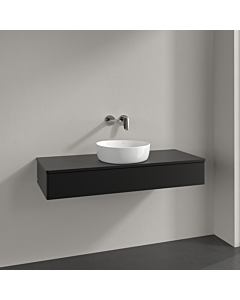 Villeroy &amp; Boch Antao vanity unit K10010PD 120x19x50cm, washbasin top color: black matt lacquer