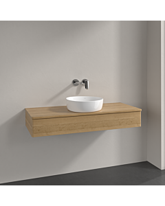 Villeroy &amp; Boch Antao vanity unit K10011HN 120x19x50cm, washbasin top color honey oak, honey oak