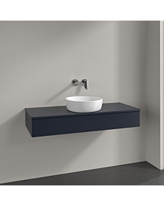 Villeroy und Boch Antao Waschtisch-Unterschrank K10110HG 120x19x50cm, Waschbeckenplattenfarbe Lack, midnight blue matt lacquer