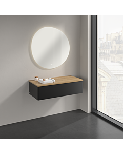 Villeroy &amp; Boch Antao sideboard K40001PD 100x26.8x50cm, washbasin top color honey oak, black matt lacquer