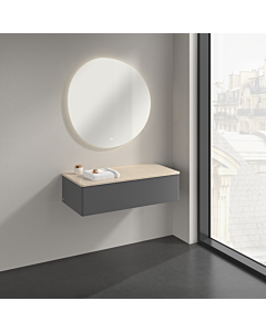 Villeroy &amp; Boch Antao sideboard K40003GK 100x26.8x50cm, washbasin top color botticino, anthracite matt lacquer