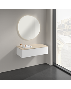 Villeroy &amp; Boch Antao sideboard K40003MT 100x26.8x50cm, washbasin top color botticino, white matt lacquer