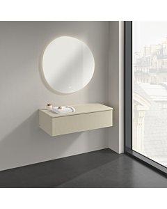 Buffet Villeroy &amp; Boch Antao K40100HJ 100 x 26,8 x 50 cm, couleur du plan vasque : laque mate gris soie