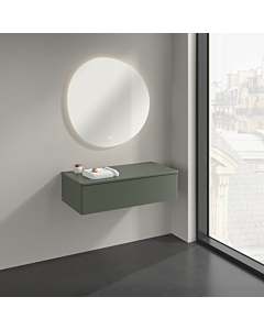 Buffet Villeroy &amp; Boch Antao K40100HL 100 x 26,8 x 50 cm, couleur du plan vasque : laque mate vert feuille