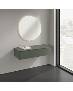 Buffet Villeroy &amp; Boch Antao K41000HL 120 x 26,8 x 50 cm, couleur du plan vasque : laque mate vert feuille