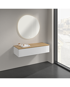 Villeroy &amp; Boch Antao Sideboard K41001GF 120x26.8x50cm, washbasin top color honey oak, glossy white lacquer