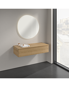 Buffet Villeroy &amp; Boch Antao K41001HN 120 x 26,8 x 50 cm, plan vasque couleur chêne miel, chêne miel