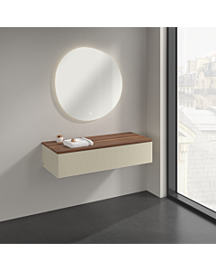 Villeroy und Boch Antao Sideboard K41102HJ 120x26,8x50cm, Waschbeckenplattenfarbe warm walnut, silk grey matt lacquer