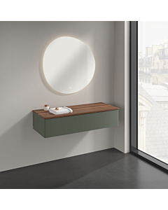 Villeroy und Boch Antao Sideboard K41102HL 120x26,8x50cm, Waschbeckenplattenfarbe warm walnut, leaf green matt lacquer