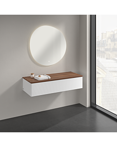 Villeroy &amp; Boch Antao sideboard K41102MT 120x26.8x50cm, washbasin top color warm walnut, white matt lacquer