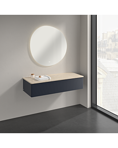 Villeroy &amp; Boch Antao sideboard K41103HG 120x26.8x50cm, washbasin top color botticino, midnight blue matt lacquer