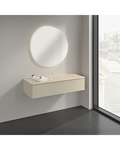 Villeroy &amp; Boch Antao sideboard K41103HJ 120x26.8x50cm, washbasin top color botticino, silk grey matt lacquer