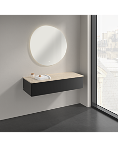 Villeroy &amp; Boch Antao sideboard K41103PD 120x26.8x50cm, washbasin top color botticino, black matt lacquer