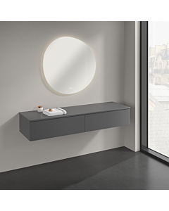 Villeroy und Boch Antao Sideboard K42000GK 160x26,8x50cm, Waschbeckenplattenfarbe Lack, anthracite matt lacquer