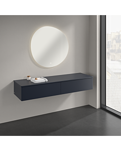 Villeroy und Boch Antao Sideboard K42000HG 160x26,8x50cm, Waschbeckenplattenfarbe Lack, midnight blue matt lacquer