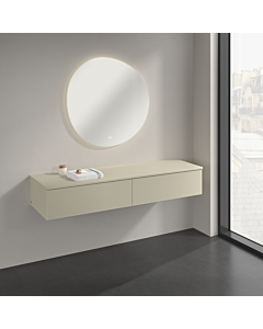 Villeroy und Boch Antao Sideboard K42000HJ 160x26,8x50cm, Waschbeckenplattenfarbe Lack, silk grey matt lacquer