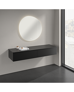 Villeroy &amp; Boch Antao Sideboard K42000PD 160x26.8x50cm, washbasin top color lacquer, black matt lacquer