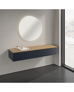 Villeroy &amp; Boch Antao Sideboard K42001HG 160x26.8x50cm, washbasin top color honey oak, midnight blue matt lacquer