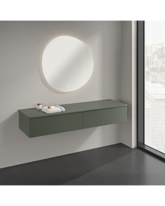 Buffet Villeroy &amp; Boch Antao K42100HL 160 x 26,8 x 50 cm, couleur du plan vasque : laque mate vert feuille