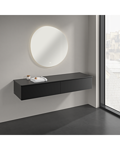 Villeroy &amp; Boch Antao Sideboard K42100PD 160x26.8x50cm, washbasin top color lacquer, black matt lacquer