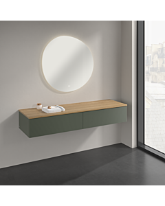 Villeroy und Boch Antao Sideboard K42101HL 160x26,8x50cm, Waschbeckenplattenfarbe honey oak, leaf green matt lacquer