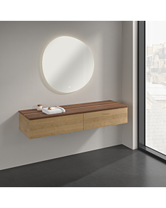 Villeroy &amp; Boch Antao Sideboard K42102HN 160x26.8x50cm, washbasin top color warm walnut, honey oak