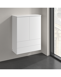 Villeroy &amp; Boch Antao Highboard K47000MT 2 doors, 814 x 1039 x 356 mm, smooth front, white matt lacquer